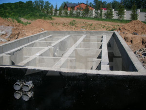 Строительство большого бетонного биофильтра